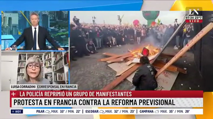 Protesta en Francia contra la reforma previsional