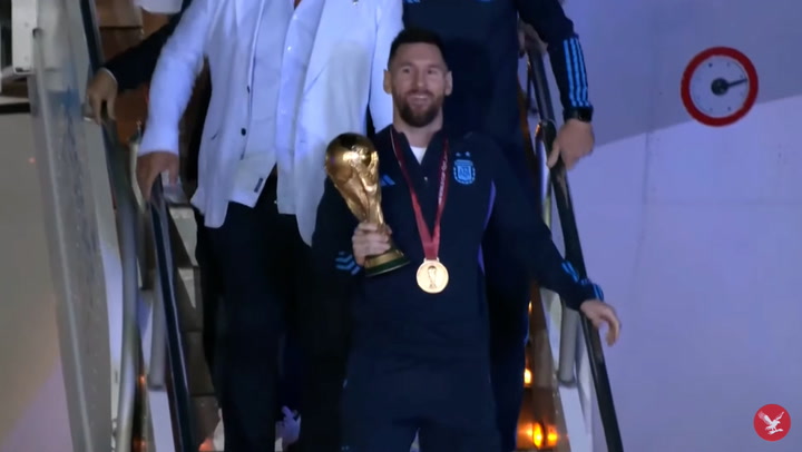 Argentina team returns after World Cup victory