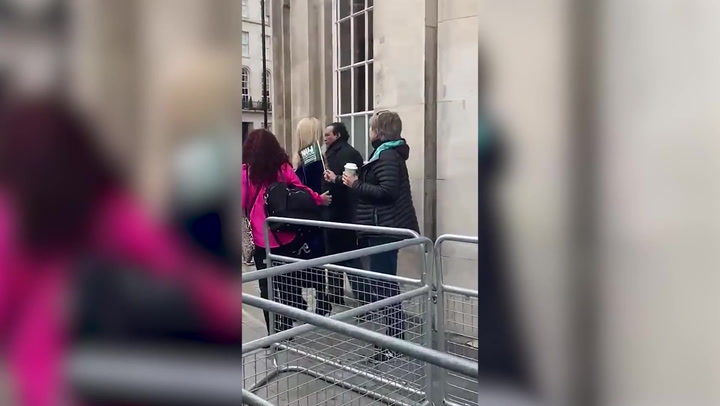 Paris Hilton spotted at picket line with striking BBC workers