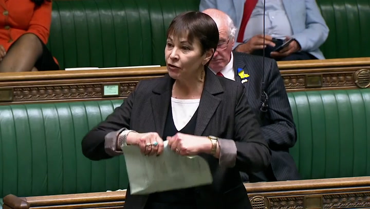 Caroline Lucas rips up copy of Illegal Migration Bill during impassioned Commons speech