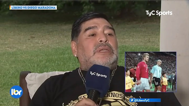 Maradona cuenta el origen de su pelea con Verón - Gentileza: TyC Sports
