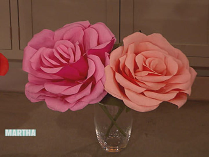 Crepe Paper Roses How To