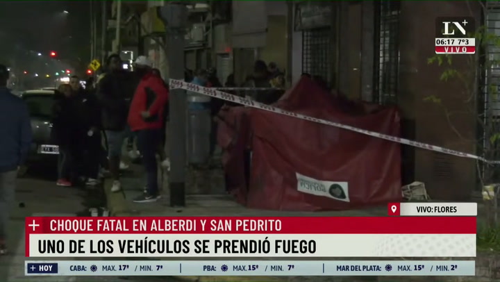 Violento choque en Flores: una persona falleció y uno de los conductores involucrados huyó del lugar