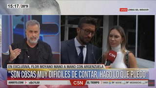 Flor Moyano después de ratificar la denuncia contra Juan Martino: "Son cosas muy difíciles de contar, hago lo que puedo"