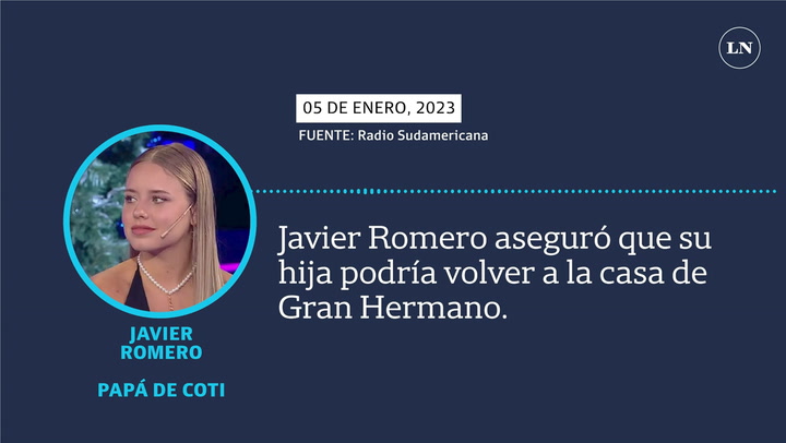 Javier Romero aseguró que su hija podría volver a la casa de Gran Hermano