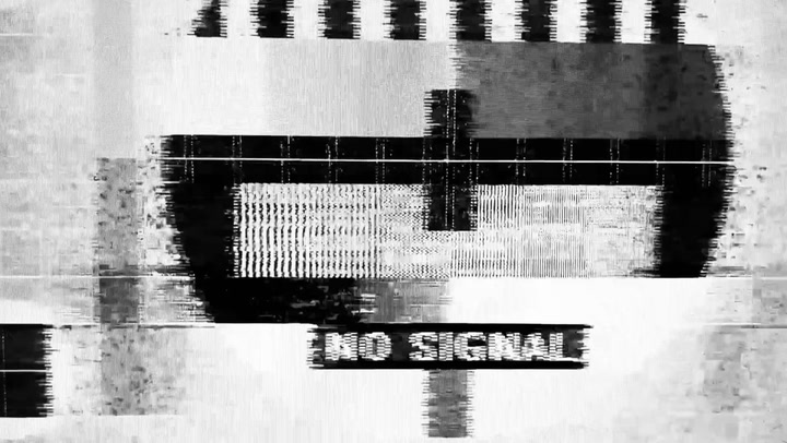 No Signal, Retro Screen on TV 