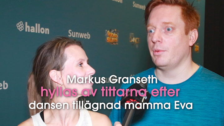 Markus Granseth hyllas av tittarna efter dansen tillägnad mamma Eva