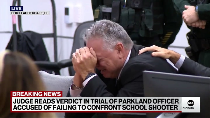 Former Parkland sheriff's deputy sobs as he is found not guilty of child neglect