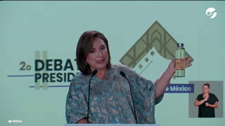 Insólito momento durante el debate presidencial en México