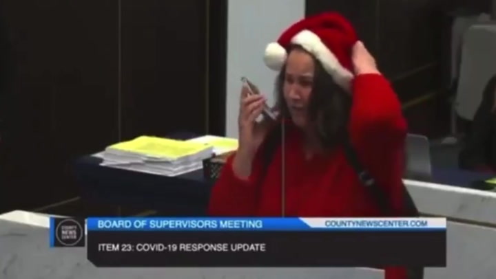 Woman sings anti-vax version of 'All I Want For Christmas Is You' during San Diego board meeting