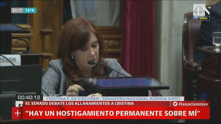 Cristina Kirchner pide que no haya cámaras en los allanamientos