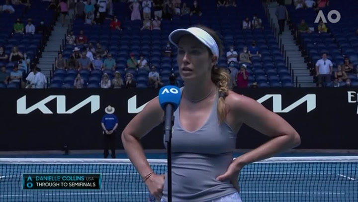 Australian Open: Danielle Collins says it feels ‘incredible’ to reach semi-finals