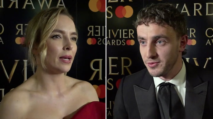 Jodie Comer and Paul Mescal’s reaction after scooping top prizes at Olivier Awards