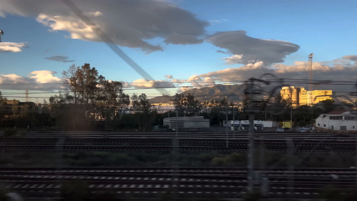 Travel by Train, View from the Window 