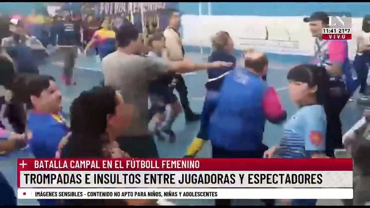 Violencia en un partido de futsal femenino en Avellaneda
