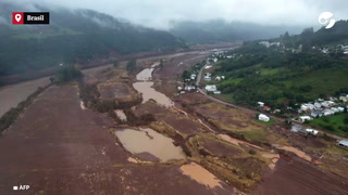 Inundaciones en Brasil. Imágenes aéreas de la devastación del sur del país vecino