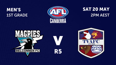 Belconnen Magpies - AFL Canberra Mens v Tuggeranong Valley Football Club - AFL Canberra Women