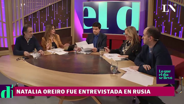 Natalia Oreiro fue entrevistada en Rusia