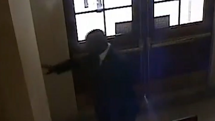 CCTV shows Jamaal Bowman pulling fire alarm in Capitol
