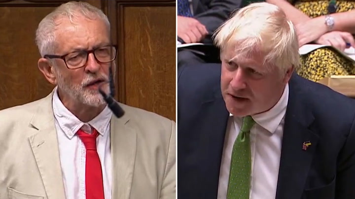 Jeremy Corbyn tells Boris Johnson his legacy will be of 'poverty, inequality and insecurity'