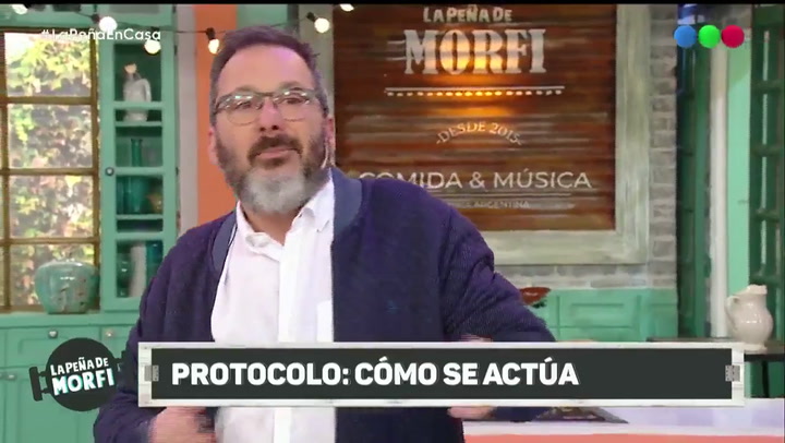 Gerardo Rozín se quebró al aire en La peña de morfi - Fuente: Telefe