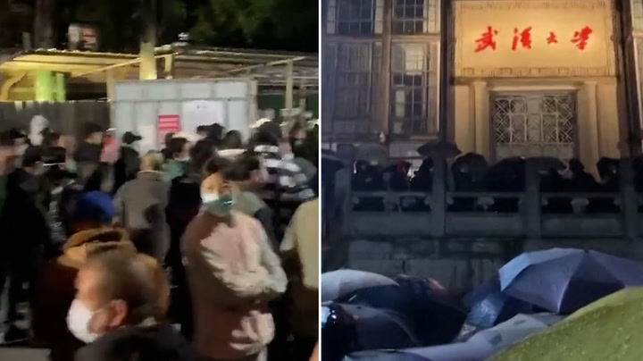 Wuhan University students protest as China's Covid lockdown continues