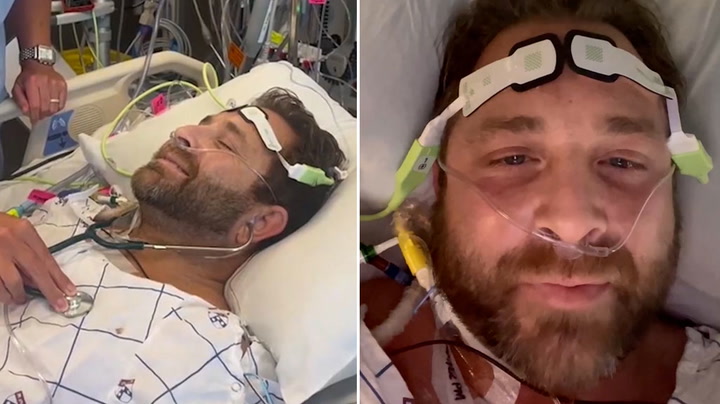 Moment man wakes up from surgery and hears new heart beat for first time