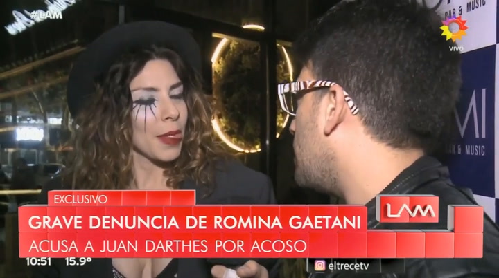Romina Gaetani habló de una situación de acoso que vivió con Darthés - Fuente: eltrece