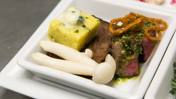 Star Chef Challenge: Pairing Michael Lomonaco's Beef Duo: NY Strip/Salsa Verde & Short Rib/Maytag Blue