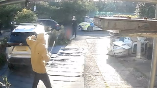 Moment police take down Hainault attack suspect captured on home CCTV