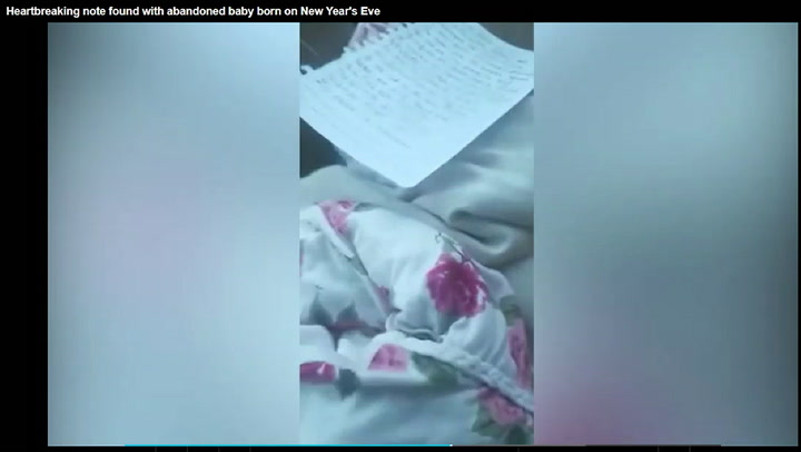 Abandonaron a un bebé prematuro en una caja de cartón y dejaron una desgarradora nota