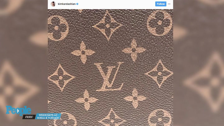 Kim Kardashian Shares Garbage Cans With Louis Vuitton Logo