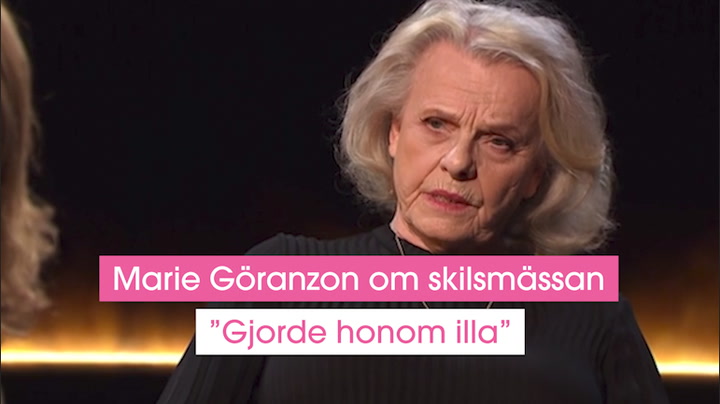 Marie Göranzon om skilsmässan: ”Gjorde honom illa”
