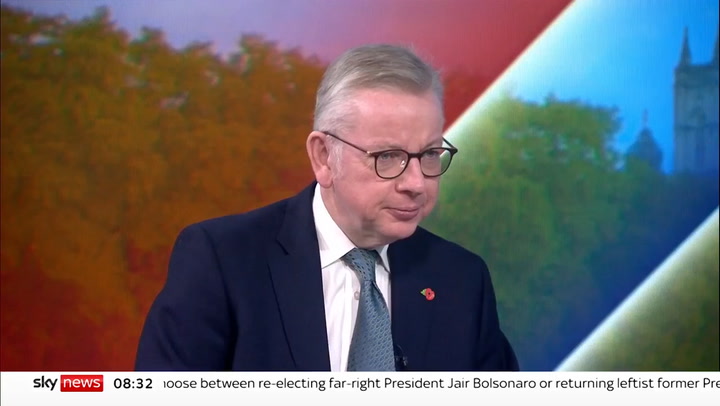 Michael Gove apologises for selecting Liz Truss as Conservative Party leader