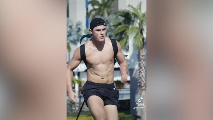 Welsh rugby star Louis Rees-Zammit shares footage from NFL practice camp