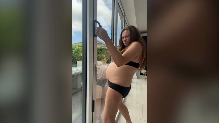 Pregnant Charlotte Dawson finds hilarious use for her baby bump as she  dances in underwear - Mirror Online