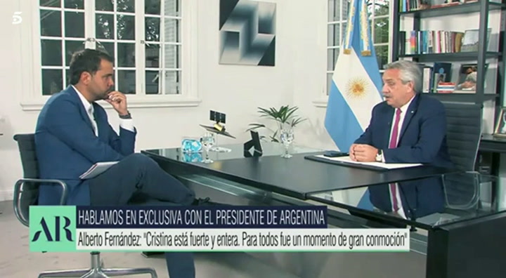 La entrevista de Alberto Fernández para TeleCinco