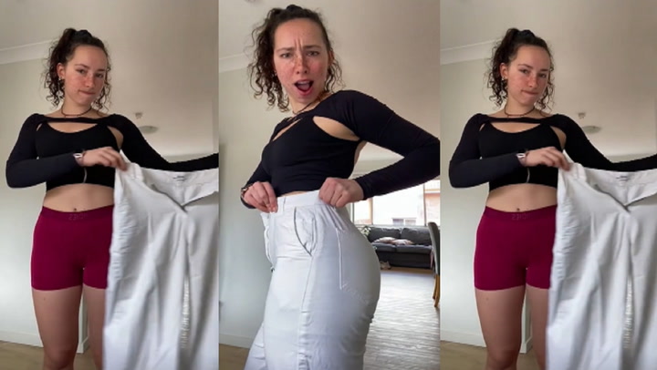 Woman discovers why wearing red underwear under white trousers is