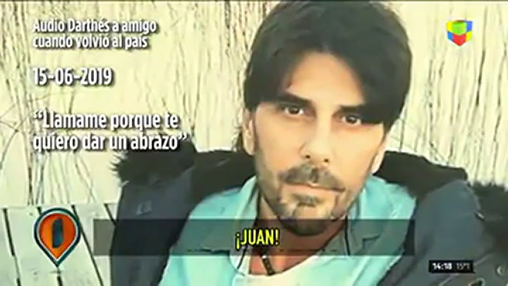 El audio que envió Juan Darthés, apenas pisó suelo argentino - Fuente: Youtube