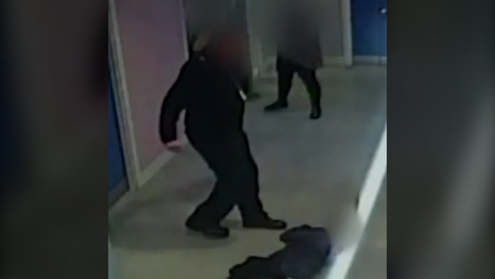 Police officer kicks 10-year-old autistic boy in school hallway