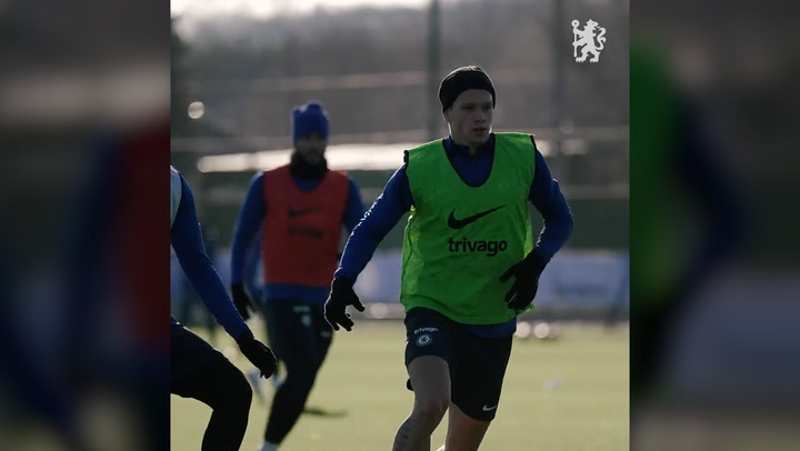 Chelsea share first footage of new signing Mykhailo Mudryk training with teammates