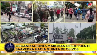 Protesta piquetera contra Milei: organizaciones sociales cortan la avenida Maipú