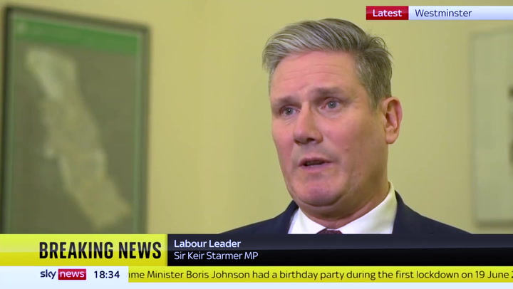 Keir Stamer says Boris Johnson has ‘got to go’ after reports of lockdown birthday party