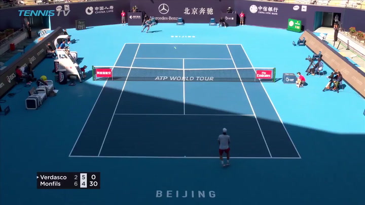 ATP 500 de China: el punto increíble de Gaël Monfils - Fuente: Tennis TV