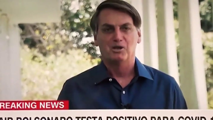 Miren mi cara, estoy bien', Bolsonaro se quita la máscara y habla frente a los periodistas