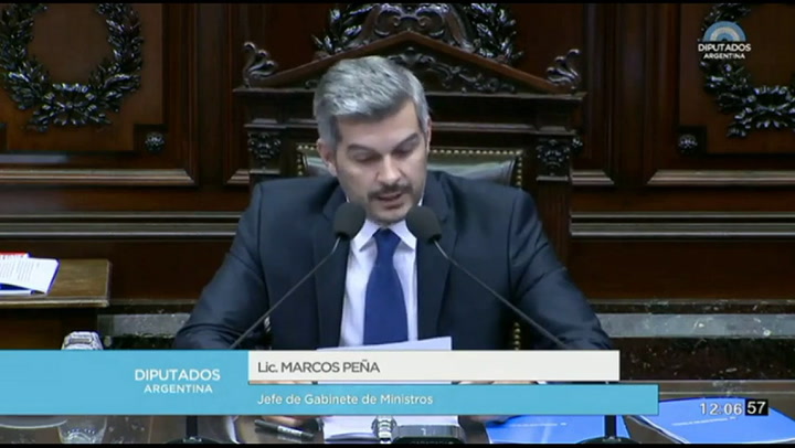 Marcos Peña presenta el informe de gestión en Diputados - Fuente: HCDN