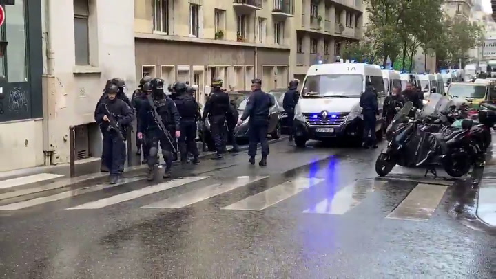 El operativo policial en Paris - Fuente: Twitter @aschapire