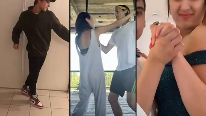 Luisana Lopilato y Michael Bublé en el nuevo video de Ariana Grande y Justin - Fuente: Instagram