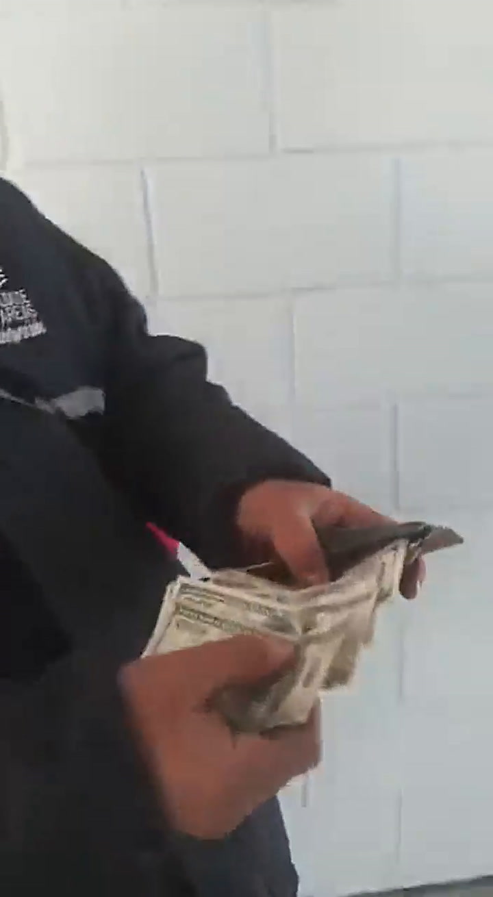 Un hombre celebró el hallazgo de dólares en un basural de Rosario