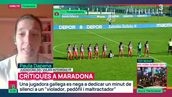 La futbolista que se negó a hacer el minuto de silencio por Maradona explica sus motivos